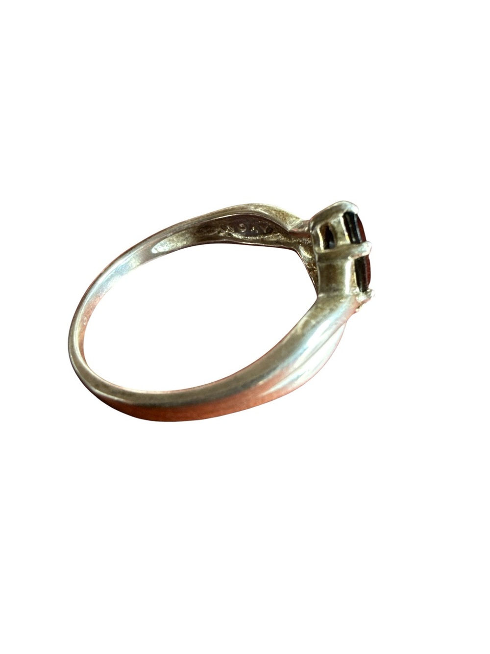 Avon 925 Sterling Silver Marquise Black Stone Ring Size 10.5 Leaf Vine 3.05g - Picture 2 of 9